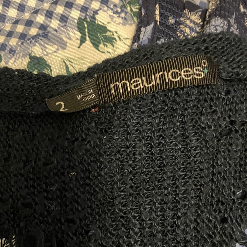 Maurices Navy Open-Knit Cardigan - Picture 2 of 5